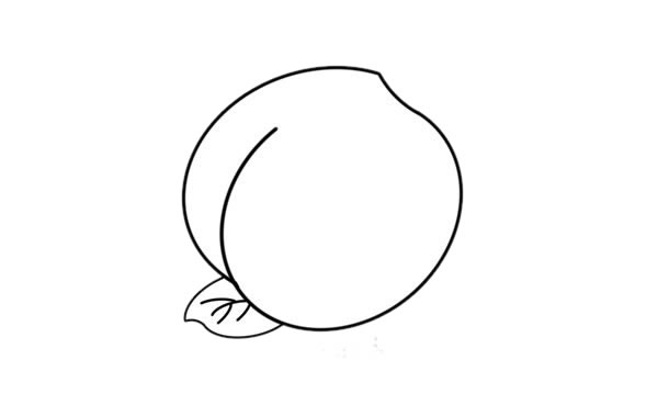 咬了一口的水蜜桃简笔画