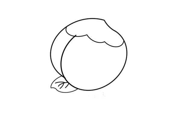 咬了一口的水蜜桃简笔画