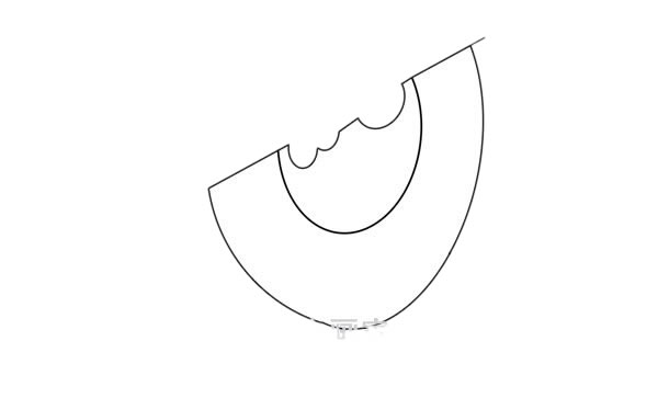 看起来香甜的哈密瓜简笔画