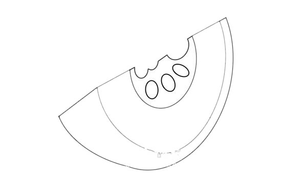 看起来香甜的哈密瓜简笔画