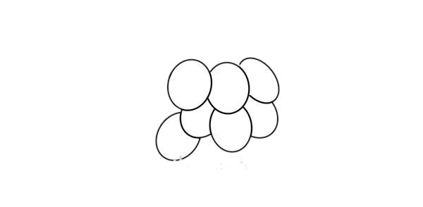 一串葡萄简笔画带涂色