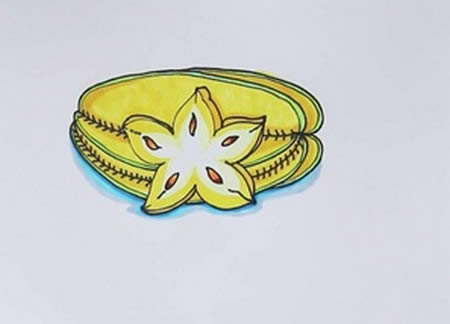 杨桃怎么画 杨桃简笔画的步骤