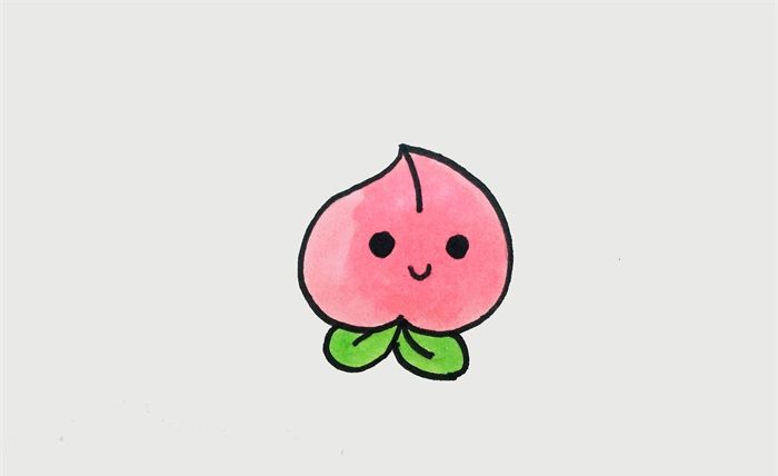 桃子怎么画简单又好看