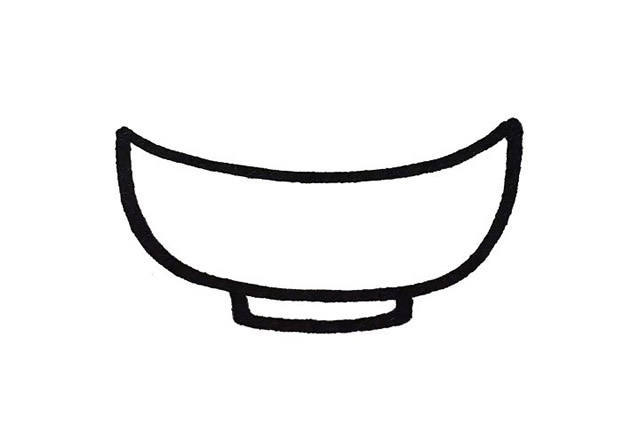 元宵节吃汤圆的小女孩简笔画