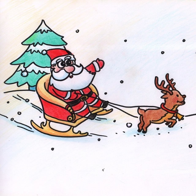 一组关于圣诞节的简笔画大全