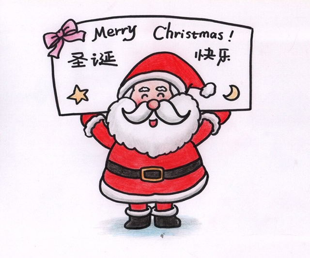 一组关于圣诞节的简笔画大全