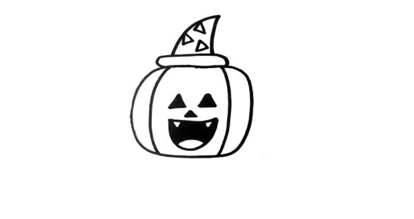 万圣节南瓜怪人简笔画教程