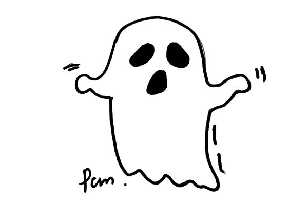 一组和万圣节有关的简笔画