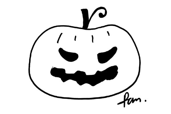 一组和万圣节有关的简笔画