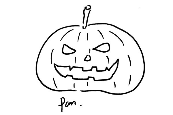 一组和万圣节有关的简笔画