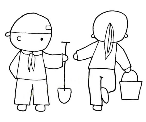 5款简单的植树节简笔画大全