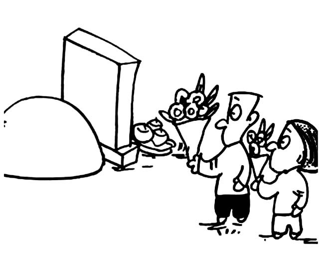 清明节祭拜的简笔画