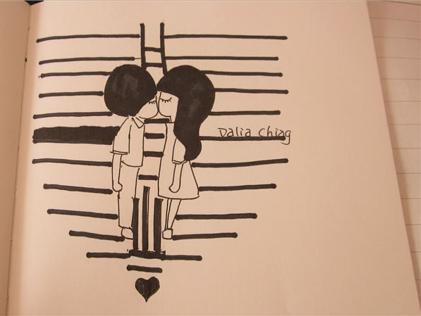 非常浪漫的情人节简笔画