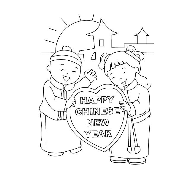 中国新年的简笔画