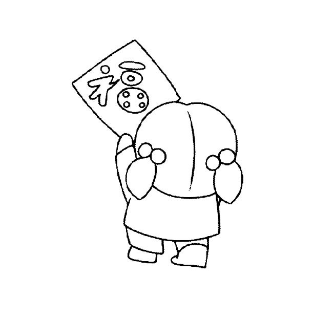 过年贴福字的小朋友简笔画 过年贴福字的小朋友简笔画