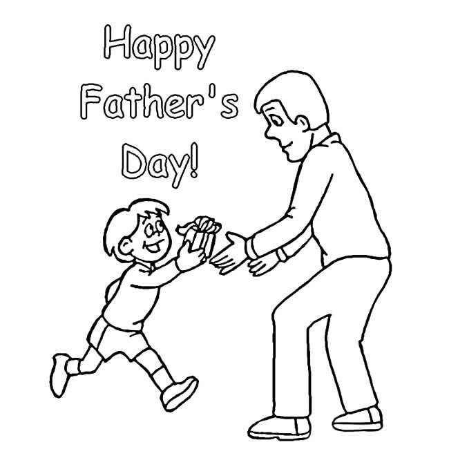 父亲节快乐的简笔画