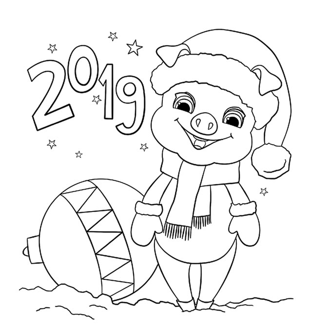 新年小猪简笔画