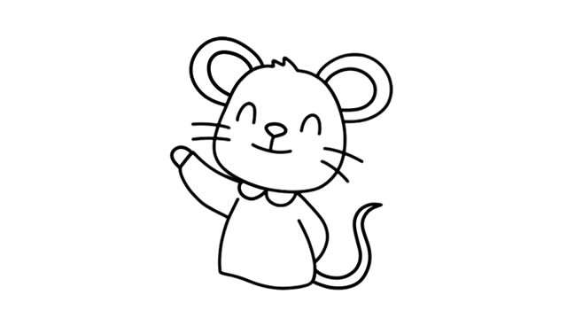 鼠年你好简笔画步骤 鼠年你好简笔画步骤
