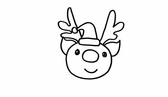 圣诞驯鹿简笔画步骤 圣诞驯鹿简笔画步骤