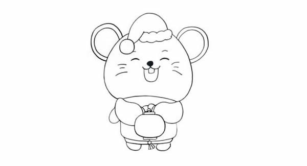 鼠年送福简笔画画法步骤 鼠年送福简笔画画法步骤
