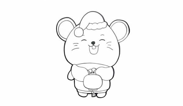 鼠年送福简笔画画法步骤 鼠年送福简笔画画法步骤