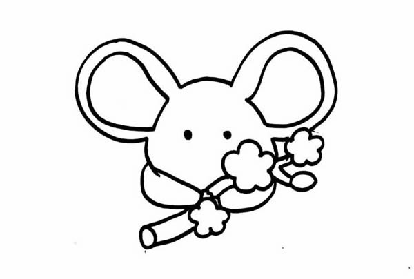 老鼠和梅花简笔画步骤
