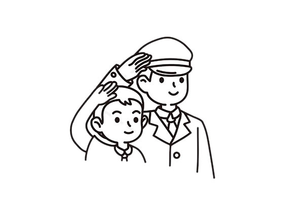 国庆节敬礼的简笔画步骤