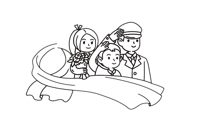 国庆节敬礼的简笔画步骤