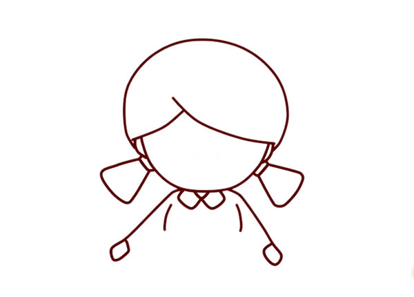 中秋节端着月饼的小女孩简笔画 中秋节端着月饼的小女孩简笔画