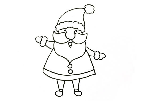一步步教你画圣诞老人