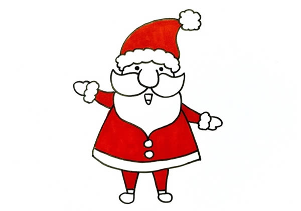 一步步教你画圣诞老人