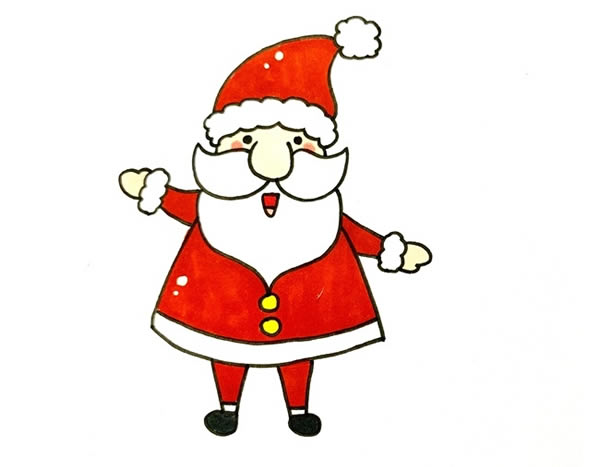 一步步教你画圣诞老人