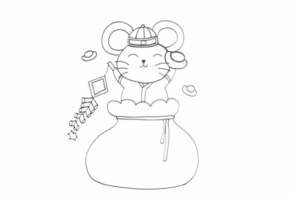 鼠年简笔画步骤 鼠年简笔画步骤