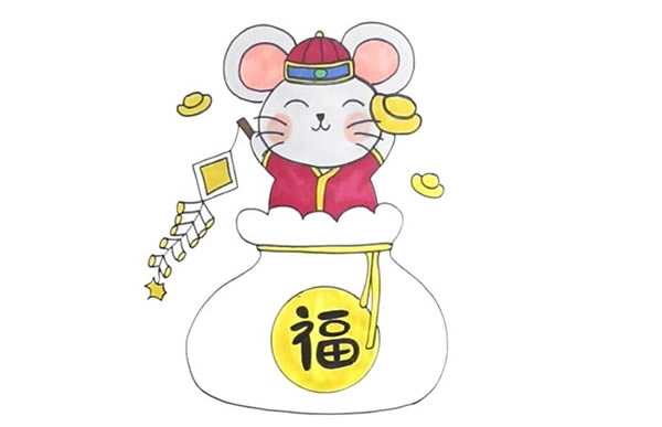 鼠年简笔画步骤 鼠年简笔画步骤