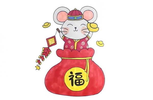 鼠年简笔画步骤 鼠年简笔画步骤