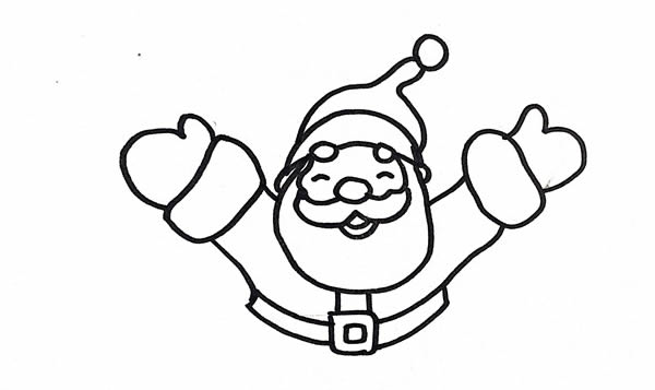 开心的圣诞老人简笔画 开心的圣诞老人简笔画