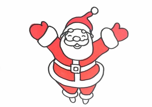 开心的圣诞老人简笔画 开心的圣诞老人简笔画
