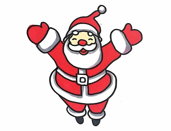 开心的圣诞老人简笔画 开心的圣诞老人简笔画