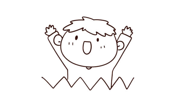 小男孩元旦快乐简笔画