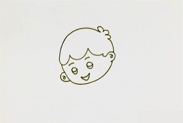 五一小朋友拖地简笔画