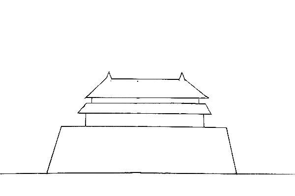 国庆节天安门主题简笔画