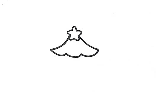 圣诞树简笔画画法步骤