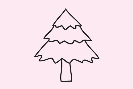 分享几幅圣诞树的简笔画