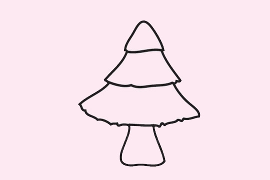 分享几幅圣诞树的简笔画