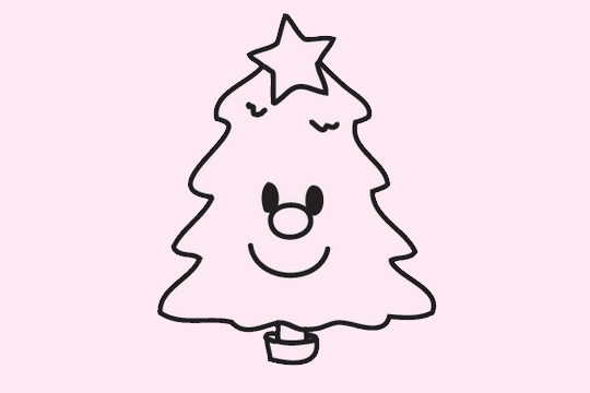 分享几幅圣诞树的简笔画