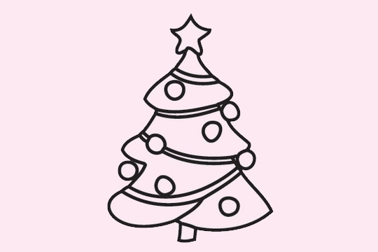 分享几幅圣诞树的简笔画