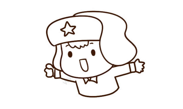 五四青年节小朋友简笔画