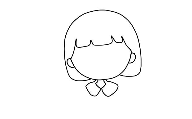 五一劳动节做家务的小女孩简笔画