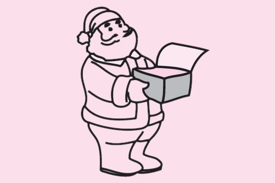 分享几款圣诞老人的简笔画