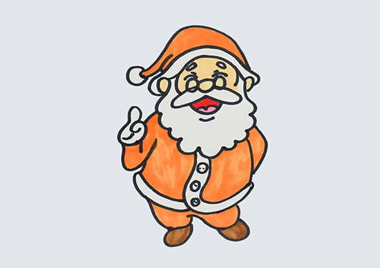 白胡子圣诞老人简笔画 白胡子圣诞老人简笔画
